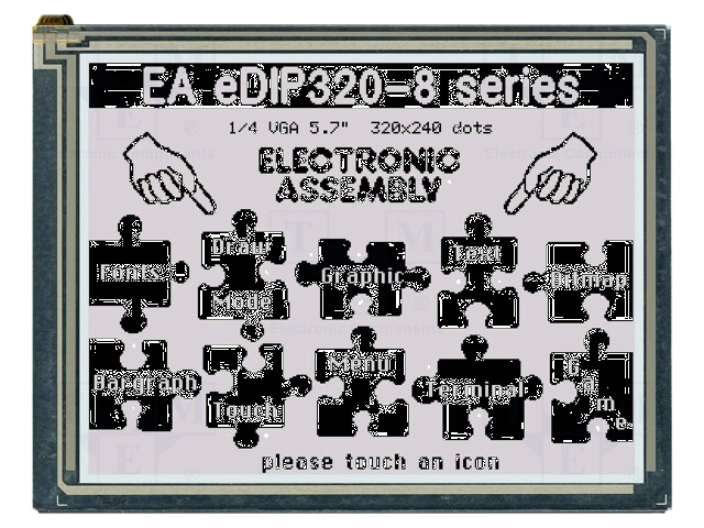 Display: LCD; grafisch; 320x240; FSTN Positive; zwart; 5,7 Display: LCD; grafisch; 320x240; FSTN Positive; zwart; 5,7